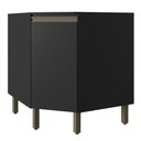 Ver imagem 1 de Balcão de Canto - Vollare com Tampo Preto 1 Porta em Mdp - Fiorello