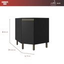 Ver imagem 3 de Balcão de Canto - Vollare com Tampo Preto 1 Porta em Mdp - Fiorello