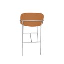 Ver imagem 4 de Kit 4 Banquetas Alta Bancada Base Ferro Champanhe Jbv Móveis: Terracota