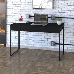 Mesa Escritório Office Estilo Industrial 1,10 M C/ 2 Gavetas - 2