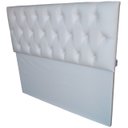 Ver imagem 3 de Cabeceira Estofada Casal Capitonê Luna Corino Cinza 140 X 120 cm RBL