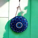 Ver imagem 2 de Quadro Mandala Enfeite de Parede Porcelana Olho Grego Corda