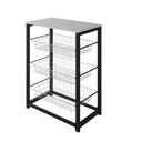 Ver imagem 3 de Fruteira com Suporte para Micro-ondas Barcelona Aço Preto Cesto Branco Tampo Branco - Cor: Branco