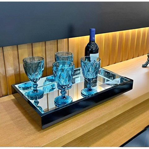 Bandeija Espelada Decorativa Salar Cozinha Cantinho do Café Espelhada 50cm por 30cm