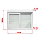 Ver imagem 3 de Janela Integrada PVC 2F.100 x 150 V.Liso c/Cremona Brimak