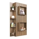 Ver imagem 4 de Cama Articulada Solteiro Vertical com 4 Prateleiras e 2 Nichos CV1085 80cm Mel - Art In Móveis