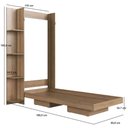 Ver imagem 5 de Cama Articulada Solteiro Vertical com 4 Prateleiras e 2 Nichos CV1085 80cm Mel - Art In Móveis