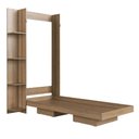 Ver imagem 3 de Cama Articulada Solteiro Vertical com 4 Prateleiras e 2 Nichos CV1085 80cm Mel - Art In Móveis