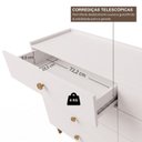 Ver imagem 5 de Cômoda 8 Gavetas Retrô com Corrediça Telescópica e Pés Madeira Lívia Branco