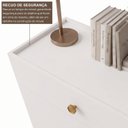 Ver imagem 7 de Cômoda 8 Gavetas Retrô com Corrediça Telescópica e Pés Madeira Lívia Branco