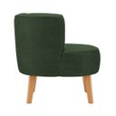 Ver imagem 4 de Jogo 3 Poltronas Decorativa para Sala de Espera Comercial Base Fixa Pés em Madeira Natural
