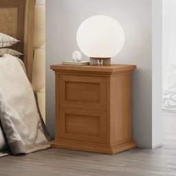 Mesa de Cabeceira Clássica Tróia em Madeira Maciça - Imbuia Mel - 1