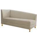Ver imagem 1 de Recamier Valéria 185cm Lado Direito de Quem Senta Sala de Estar Suede Bege - Incasa Decor