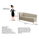 Ver imagem 7 de Recamier Valéria 185cm Lado Direito de Quem Senta Sala de Estar Suede Bege - Incasa Decor