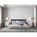 Ver imagem 4 de Cabeceira Nuvem Azul Estofada Modulada Para Cama Casal Queen 1,60cm x 60cm