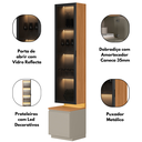 Ver imagem 4 de Rack com Painel e 2 Cristaleiras 2 Portas com LED Magnata Canela/Gris
