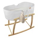 Ver imagem 1 de Berço Moisés de Balanço para Recém Nascido 100% Algodão com Colchao Fom