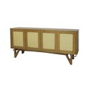 Ver imagem 6 de Balcão Buffet de Madeira Maciça Prime Wood 4 Portas com Tela
