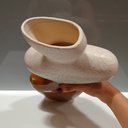 Ver imagem 4 de Vaso Decorativo Enfeite Casa Cerâmica 31x20x20cm Marrom