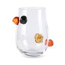 Ver imagem 1 de Vaso Decorativo em Vidro Transparente com Detalhes Preto e Âmbar 23,5cm LR0058 Btc