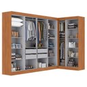 Ver imagem 4 de Guarda-roupa Modulado de Canto com Puxadores Mdf e Espelho Paris