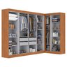 Guarda-roupa Modulado de Canto com Puxadores Mdf e Espelho Paris - 4