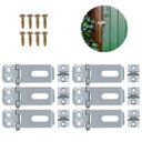 Ver imagem 3 de Dobradiça Porta Cadeado Fecho Trinco Zincado 4cm para Portão Gaveta Armário | Silvana | Kit 06 Un