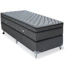 Ver imagem 1 de Cama Box Orthotel Luxo King Molas Superlastic Ortobom Cinza/Grafite
