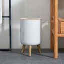 Ver imagem 4 de Lixeira Redonda Tampa Clique Banheiro Cozinha Quarto Sala / 146 Pgb Lixeira Click