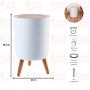 Ver imagem 3 de Lixeira Redonda Tampa Clique Banheiro Cozinha Quarto Sala / 146 Pgb Lixeira Click