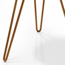 Ver imagem 4 de Mesa Lateral Tripé Linea em Aço Estilo Industrial Tampo Redondo com Espelho - Cobre - Lh Móveis