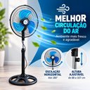Ver imagem 4 de Ventilador Chao Pedestal Turbo Oscilante Aluminio Silencioso Profissional Altura Ajustavel Portatil