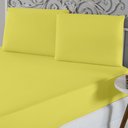 Ver imagem 2 de Jogo de Lençol Casal Padrão Malha 100% Algodão 3 Peças Dona Zeze Nobre Amarelo