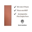 Ver imagem 3 de Cabeceira Modulada Solteiro 5 Placas Suede 20x60cm Veludo:terracota