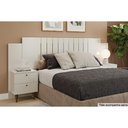 Ver imagem 1 de Painel Cama Box Madeirado Casal/quenn Genova C/ 2 Mesas e 4 Gavetas Off White - Panan