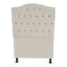 Cabeceira de Cama Box Princesa Solteiro 90 Cm Botão Strass Suede Porcelana Eli Móveis - 1