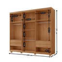 Ver imagem 3 de Guarda Roupa Casal Bipartido Doble Mdf 6 Portas e 4 Gavetas com Pés Moderna Mobília