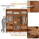 Ver imagem 5 de Guarda Roupa Casal Bipartido Doble Mdf 6 Portas e 4 Gavetas com Pés Moderna Mobília