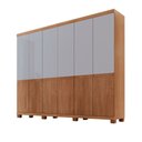 Ver imagem 2 de Guarda Roupa Casal Bipartido Doble Mdf 6 Portas e 4 Gavetas com Pés Moderna Mobília