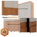 Ver imagem 4 de Guarda Roupa Casal Bipartido Doble Mdf 6 Portas e 4 Gavetas com Pés Moderna Mobília