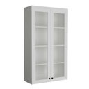 Ver imagem 7 de Cristaleira 80cm 100% MDF Sevilha com Tampo Branco/Ártico/Carvalho Nature