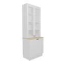 Ver imagem 2 de Cristaleira 80cm 100% MDF Sevilha com Tampo Branco/Ártico/Carvalho Nature