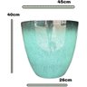 Vaso para Plantas Grande Decorativo Sala Jardim Alto Brilho (liso/azul Lago) - 2