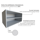 Ver imagem 7 de Nicho com Prateleira Quarto Infantil Cinza/Cristal