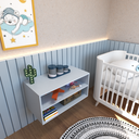 Ver imagem 3 de Nicho com Prateleira Quarto Infantil Cinza/Cristal