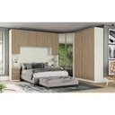 Ver imagem 1 de Quarto Casal Modulado Seletto 5 Peças (1 Armário Ponte + 1 Closet + 1 Guarda Roupa + 2