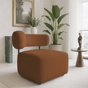 Ver imagem 1 de Poltrona Decorativa Orgânica Maya Veludo Ferro Preto - Pallazio