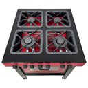 Ver imagem 2 de Fogão a Gás 4 Bocas com Forno Cefaz Linha Chef Vermelho e Preto