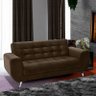 Sofá 3 Lugares Egito-Phormatta - Marrom - 2