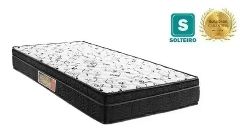 Cama Box Baú Solteiro Conforto Sintético Marrom + Colchão Solteiro Conforto Espuma D33 com Eps 14x88 - 5